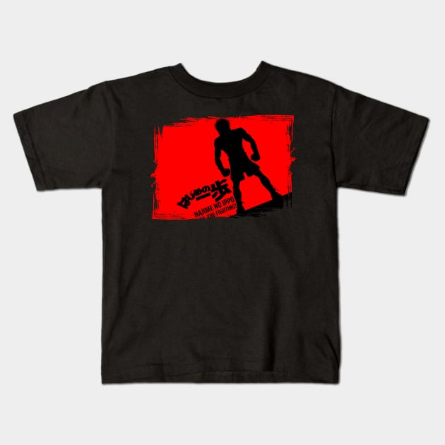 Hajime no Ippo Kids T-Shirt by BlackWhiteRed